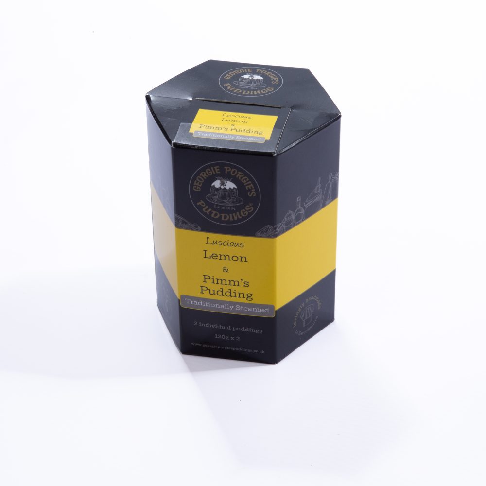 Luscious Lemon & Pimm's Pudding - Gift boxed 2 x 120g puddings (no muslin cloth)