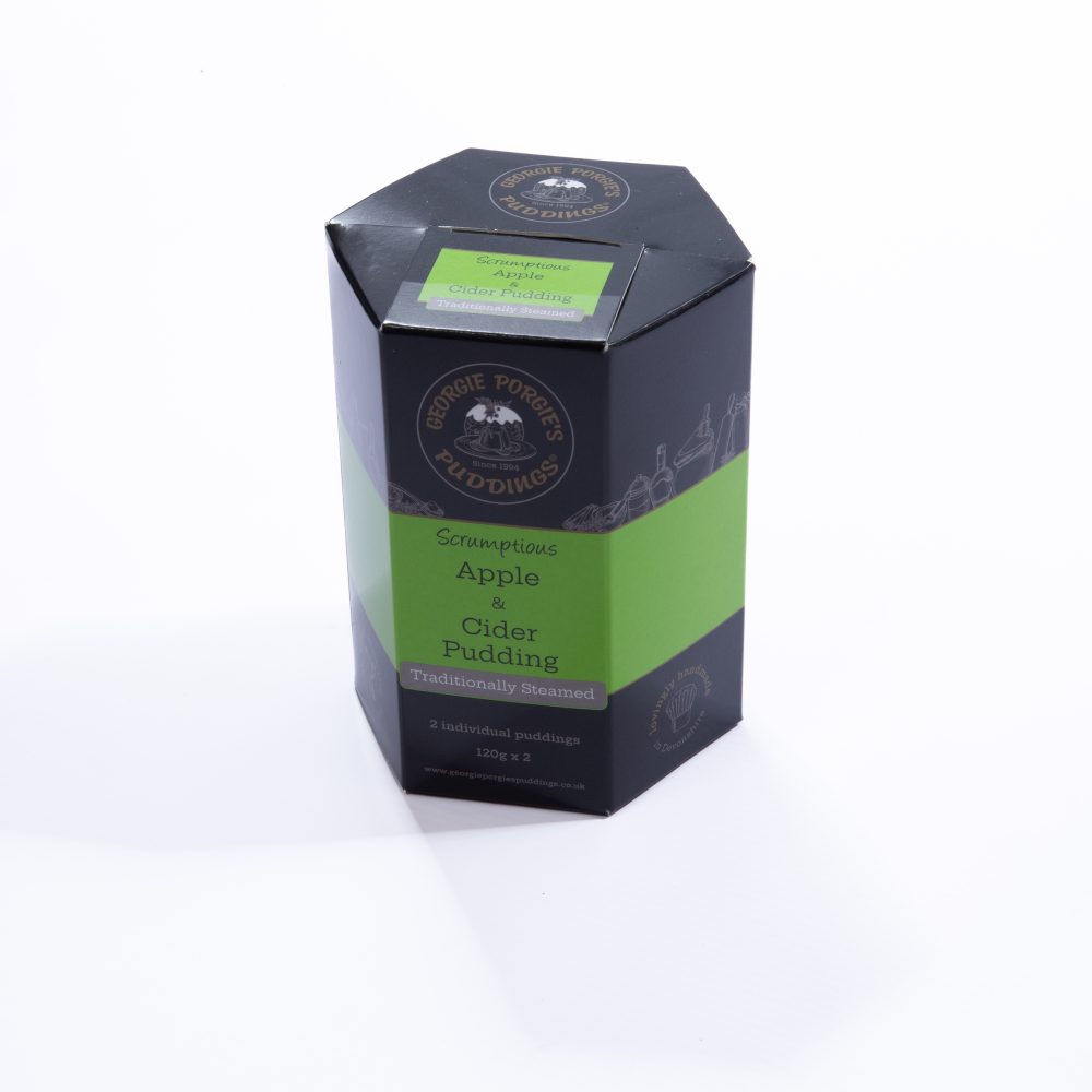 Scrumptious Apple & Cider Pudding - Gift boxed 2 x 120g puddings (no muslin cloth)