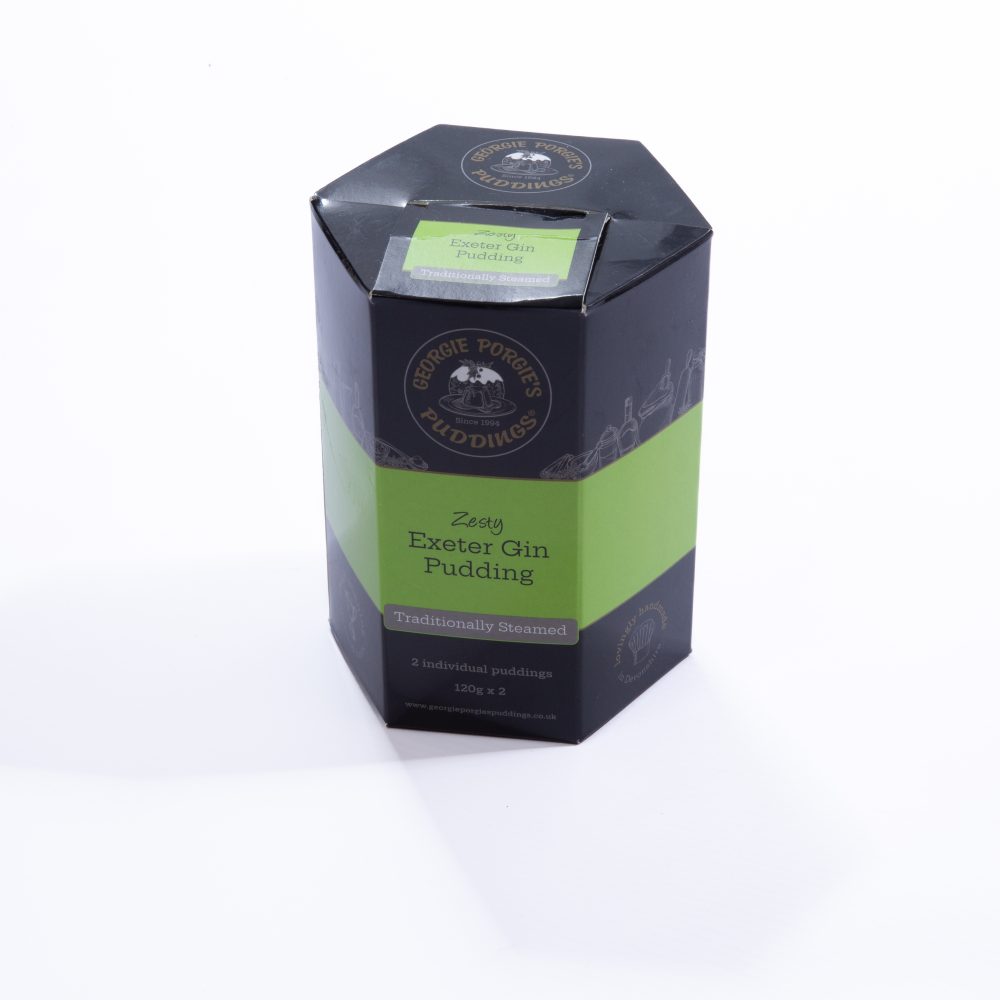 Zesty Exeter Gin Pudding - Gift boxed 2 x 120g puddings (no muslin cloth)