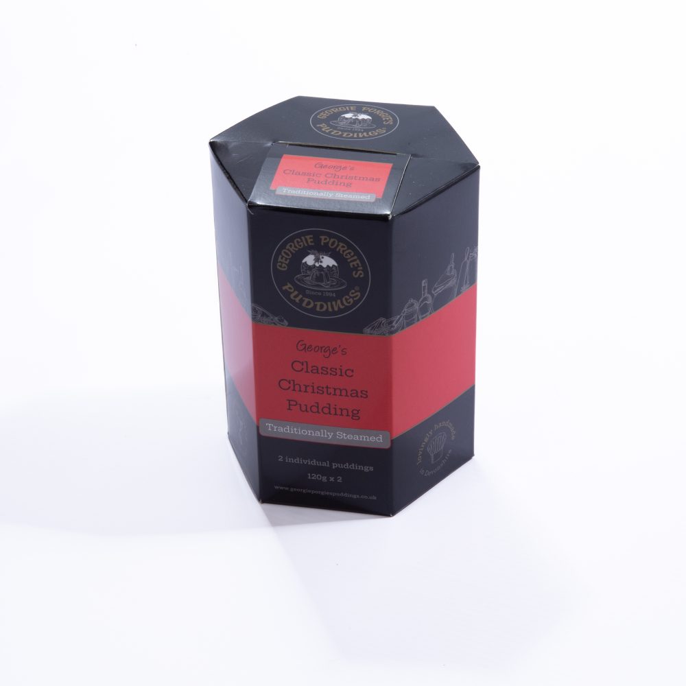 George's Classic Christmas Pudding - Gift boxed 2 x 120g puddings (no muslin cloth)